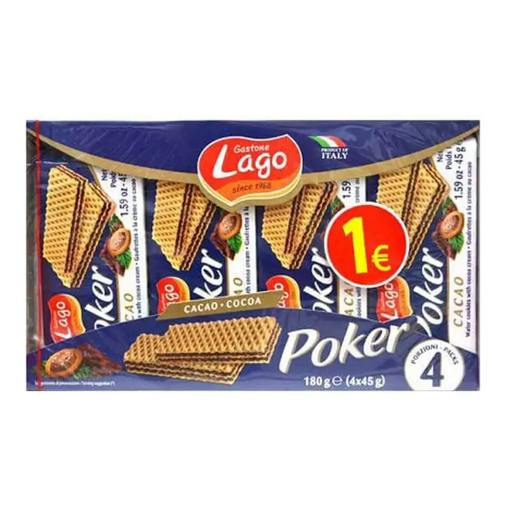 Chocolate biscuits lago poker 4 x 45 g _9909. Entrez dans l'Univers de DIAYTAR COTE D'IVOIRE - Où Chaque Produit a une Signification. Explorez notre gamme diversifiée et découvrez des articles qui résonnent avec votre vie.