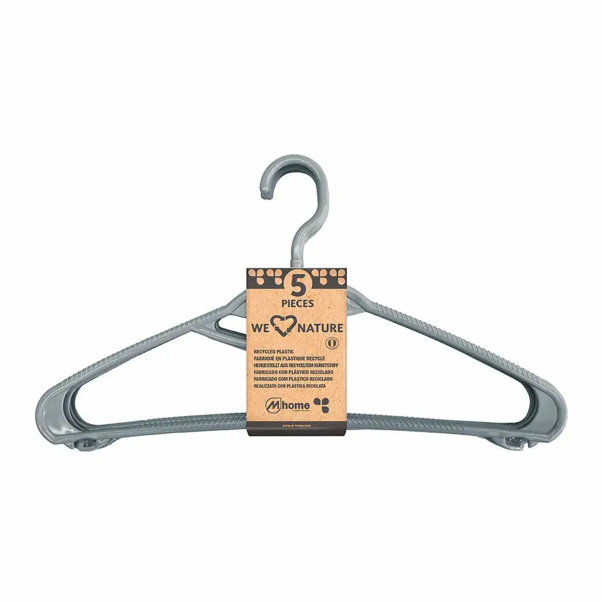 Cintres mondex we nature 42 cm plastique recycle 5 unites_8056. DIAYTAR COTE D'IVOIRE - Où l'Élégance se Mêle à l'Authenticité. Naviguez à travers notre boutique en ligne et choisissez des produits qui incarnent le style et la tradition du Côte d'Ivoire.