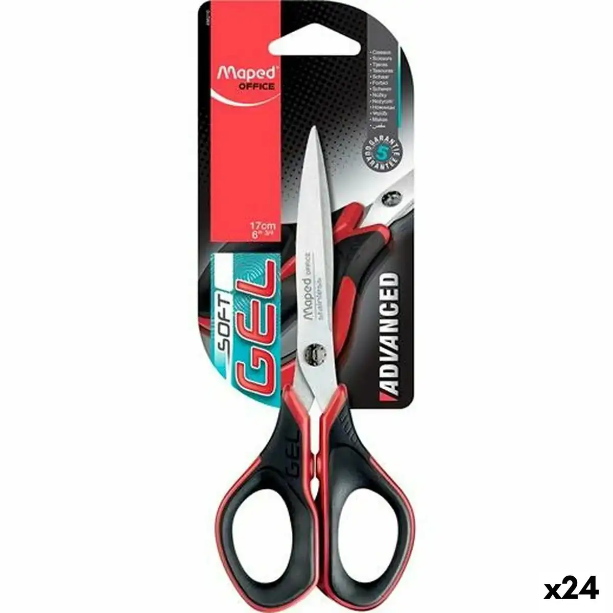 Ciseaux maped advanced soft gel rouge noir acier inoxydable 17 cm 24 unites _5582. DIAYTAR COTE D'IVOIRE - Où Choisir est un Acte d'Amour pour le Côte d'Ivoire. Explorez notre boutique en ligne et choisissez des articles qui célèbrent la culture et l'artisanat du pays.