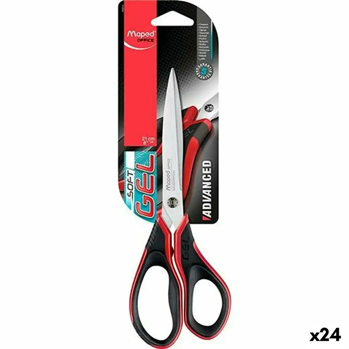 Ciseaux maped advanced soft gel rouge noir acier inoxydable 21 cm 24 unites _1435. DIAYTAR COTE D'IVOIRE - Où Choisir est une Célébration. Découvrez notre sélection de produits qui représentent la diversité et la joie du Côte d'Ivoire, à chaque étape de votre vie.