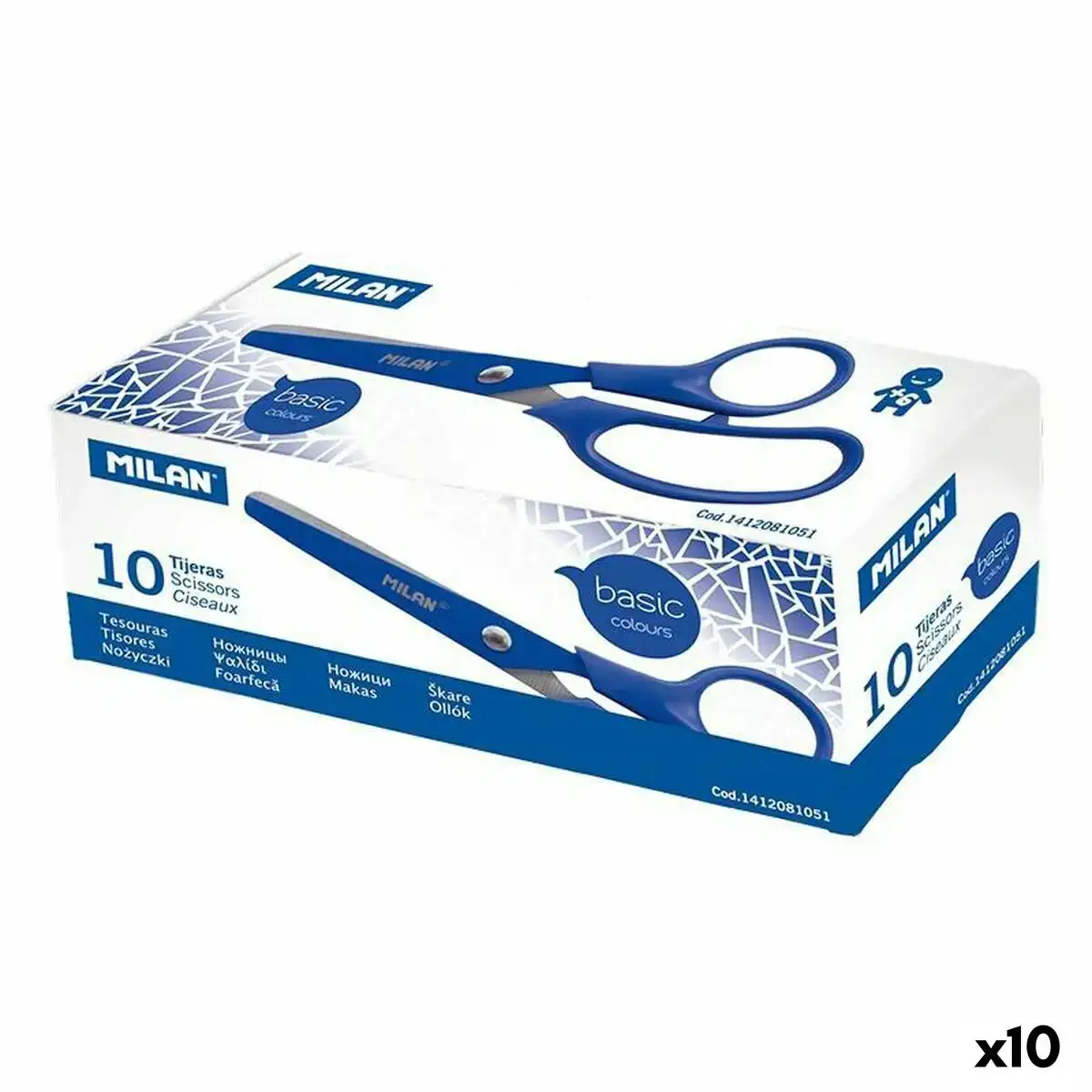Ciseaux milan bleu acier inoxydable 10 unites _3031. DIAYTAR COTE D'IVOIRE - L'Art de Vivre le Shopping Éthique. Parcourez notre gamme et choisissez des produits qui reflètent notre engagement envers des pratiques durables.