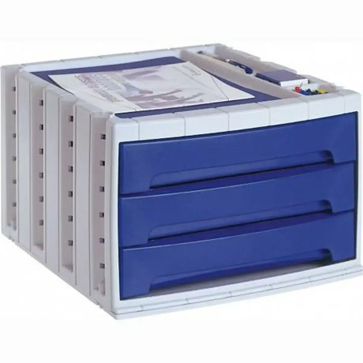 Classeur modulaire archivo 2000 34 x 30 5 x 21 5 cm gris bleu polystyrene_2147. DIAYTAR COTE D'IVOIRE - Votre Boutique en Ligne, Votre Choix Illimité. Parcourez nos rayons et découvrez des produits qui vous inspirent, de la mode à la maison et bien plus.