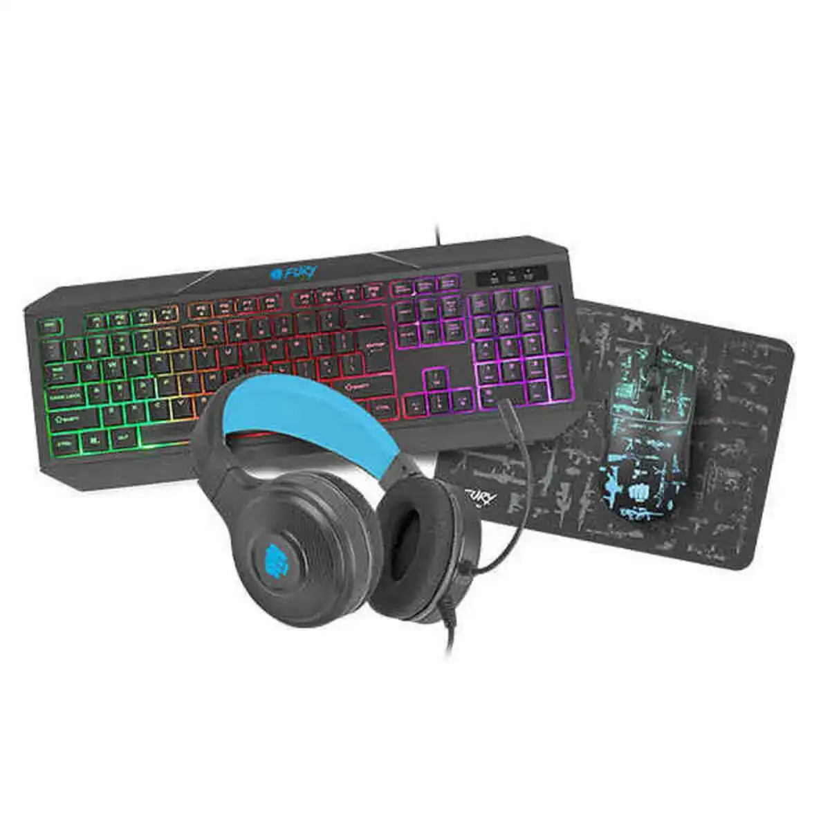 Clavier et souris gaming fury nfu 1677_4604. DIAYTAR COTE D'IVOIRE - L'Art de Choisir, l'Art de Vivre. Explorez notre univers de produits soigneusement sélectionnés pour vous offrir une expérience shopping riche et gratifiante.