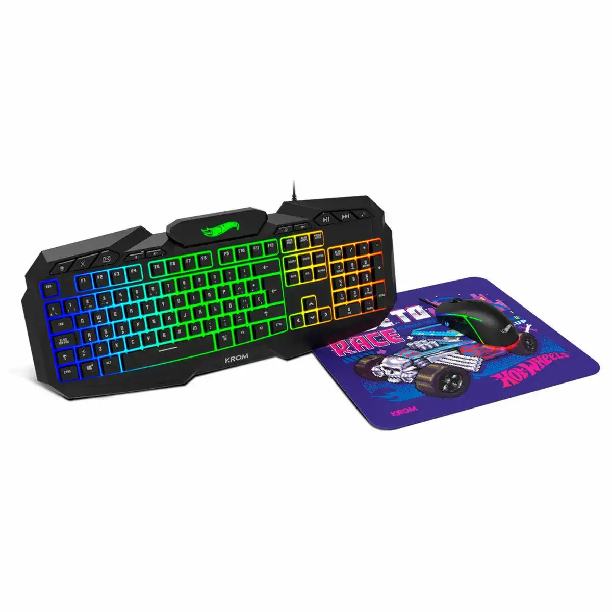 Clavier et souris gaming krom hotwheels espagnol qwerty_3511. DIAYTAR COTE D'IVOIRE - Où la Qualité est Notre Engagement. Explorez notre boutique en ligne pour découvrir des produits conçus pour vous apporter satisfaction et plaisir.