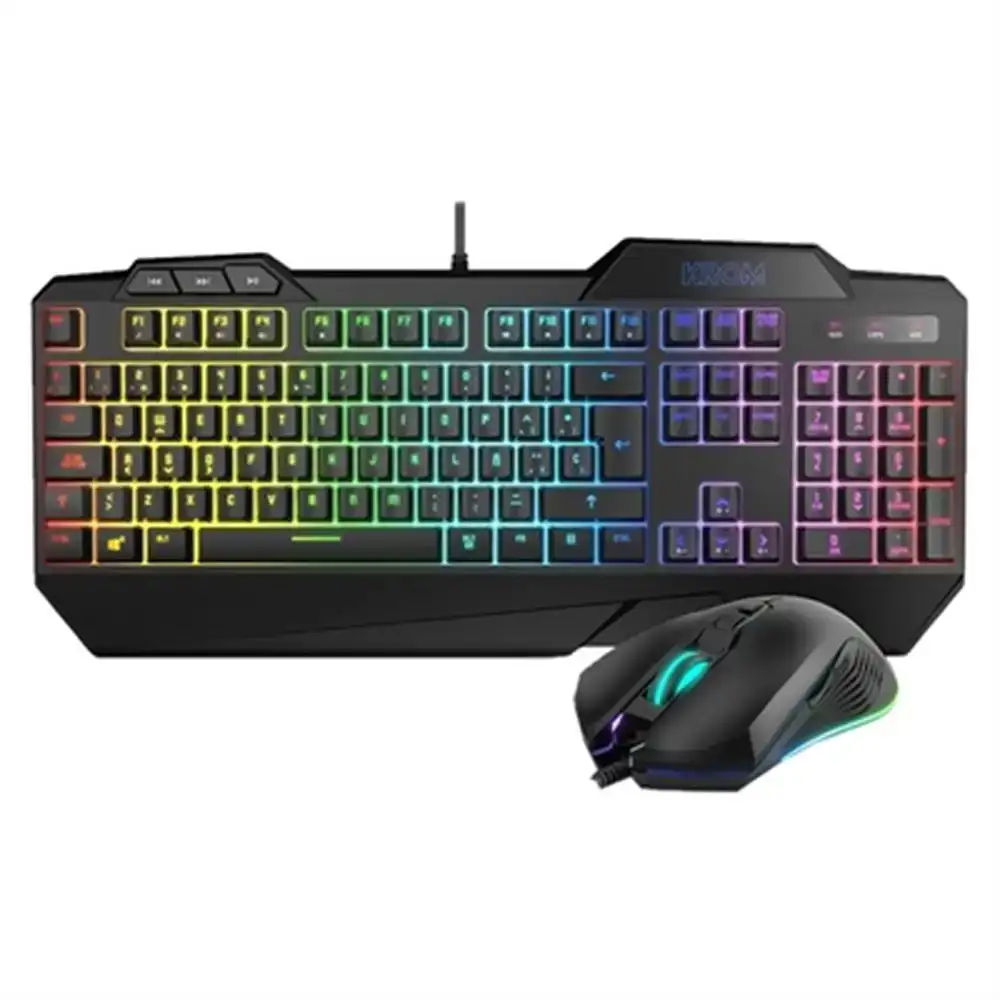 Clavier et souris gaming krom nxkromkrshrsp rgb_3193. DIAYTAR COTE D'IVOIRE - Votre Passage vers l'Exceptionnel. Explorez notre boutique en ligne, où chaque produit est choisi avec soin pour offrir une expérience de shopping inoubliable.