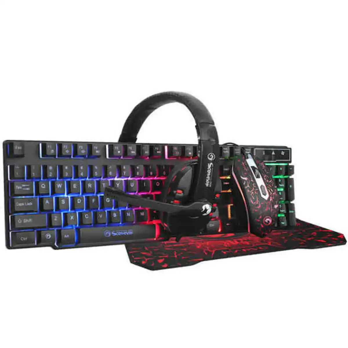 Clavier et souris gaming scorpion ga30378035 espagnol qwerty multicouleur qwerty_3246. DIAYTAR COTE D'IVOIRE - Où Chaque Produit a son Histoire à Raconter. Parcourez notre catalogue et découvrez des articles qui portent en eux la passion et l'histoire du Côte d'Ivoire.