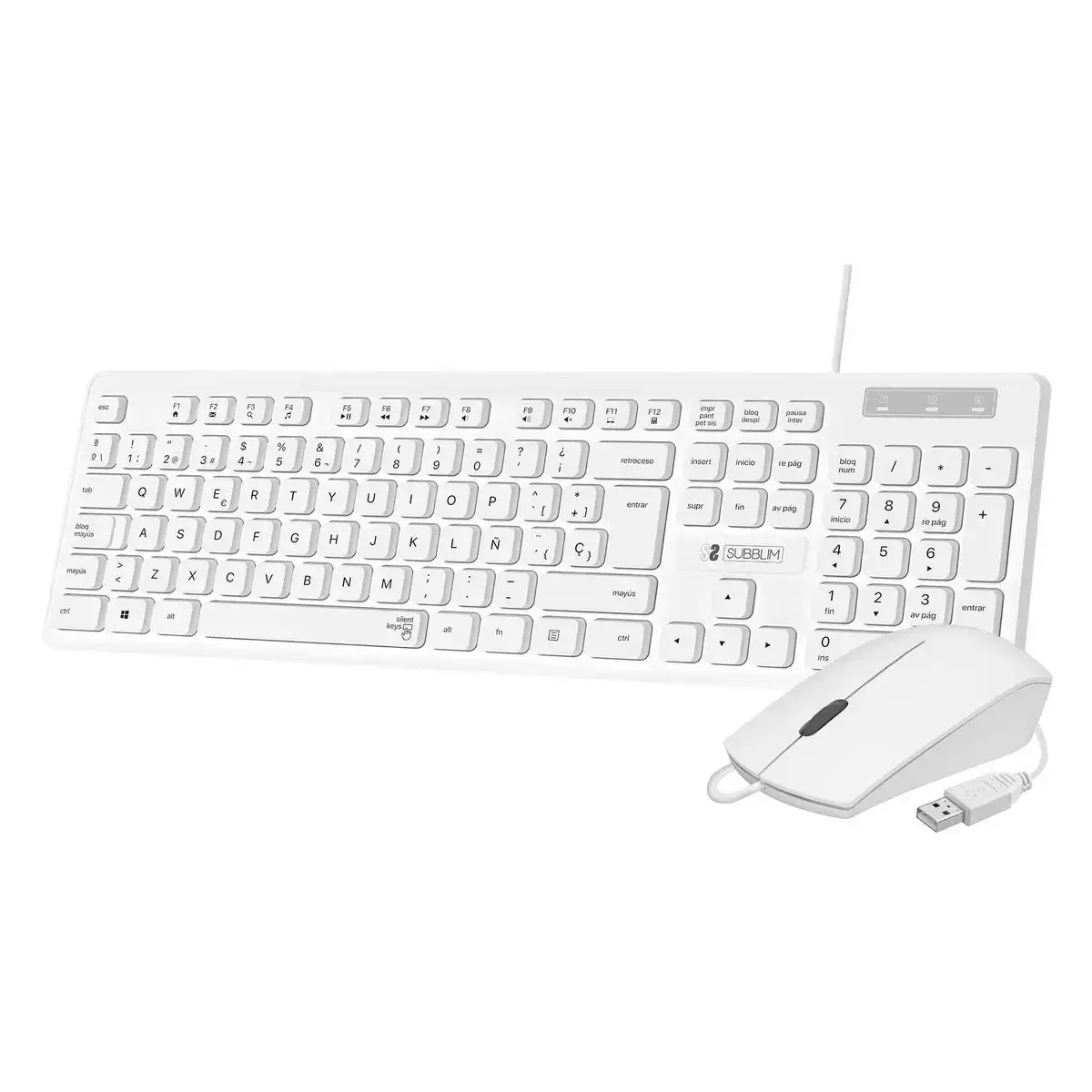 Clavier et souris subblim subkbccssk02 blanc_8972. DIAYTAR COTE D'IVOIRE - L'Art de Vivre l'Excellence au Quotidien. Explorez notre gamme et choisissez des produits qui ajoutent une note de prestige à votre vie.