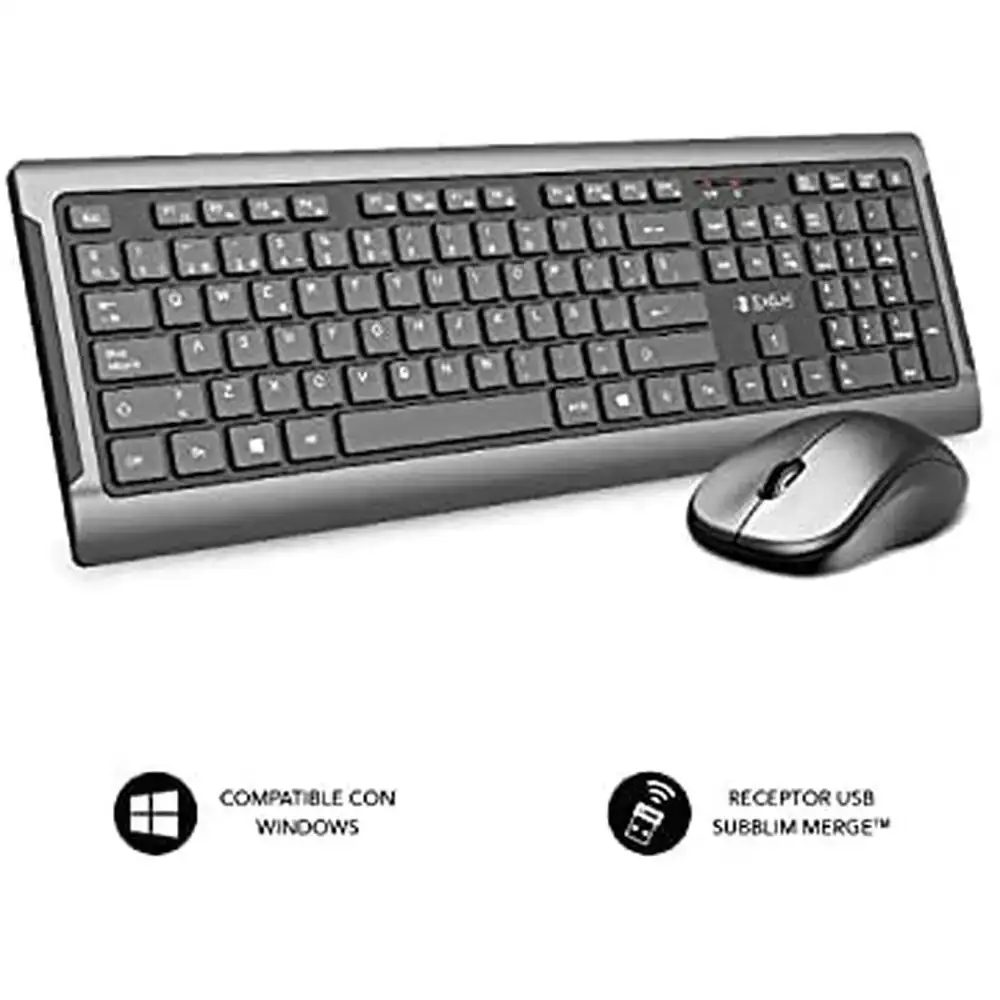Clavier et souris subblim teclado con raton inalambricos ultra delgado silencioso gris negro premium_9164. DIAYTAR COTE D'IVOIRE - Votre Escapade Shopping Virtuelle. Explorez notre boutique en ligne et dénichez des trésors qui évoquent la culture et le savoir-faire sénégalais, un clic à la fois.
