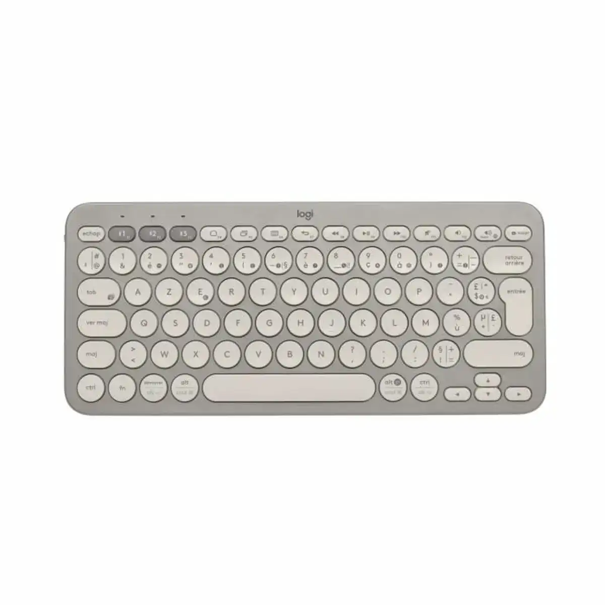 Clavier logitech k380 azerty francais gris_2425. DIAYTAR COTE D'IVOIRE - Votre Destination pour un Shopping Éclairé. Parcourez notre boutique en ligne pour découvrir des produits de qualité qui embelliront votre quotidien.