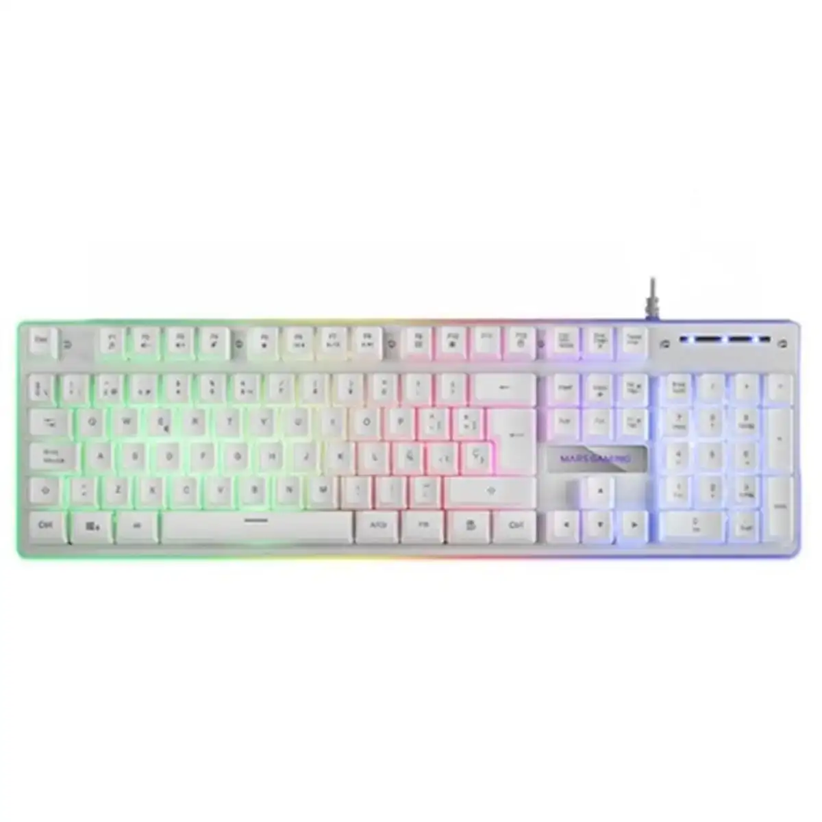 Clavier mars gaming mk220 espagnol qwerty rgb blanc_5436. DIAYTAR COTE D'IVOIRE - Où Choisir est un Plaisir. Explorez notre boutique en ligne et choisissez parmi des produits de qualité qui satisferont vos besoins et vos goûts.