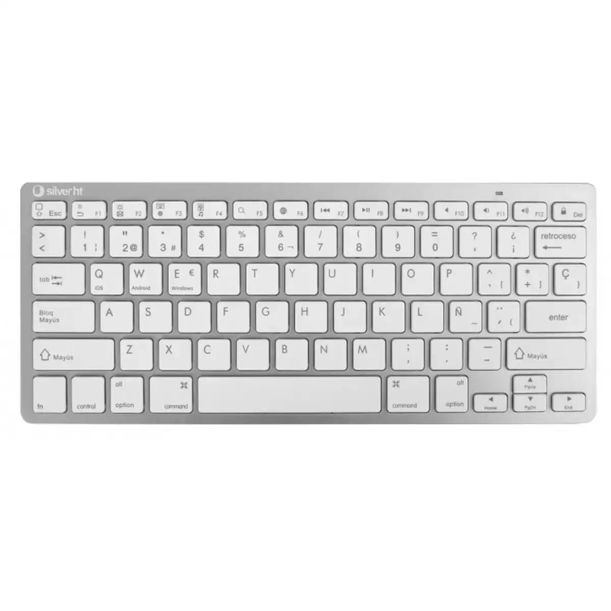 Clavier silver ht teclado inalambrico colors edition blanco espagnol qwerty argente_5655. Bienvenue chez DIAYTAR COTE D'IVOIRE - Où le Shopping Devient une Aventure. Découvrez notre collection diversifiée et explorez des produits qui reflètent la diversité du Côte d'Ivoire.