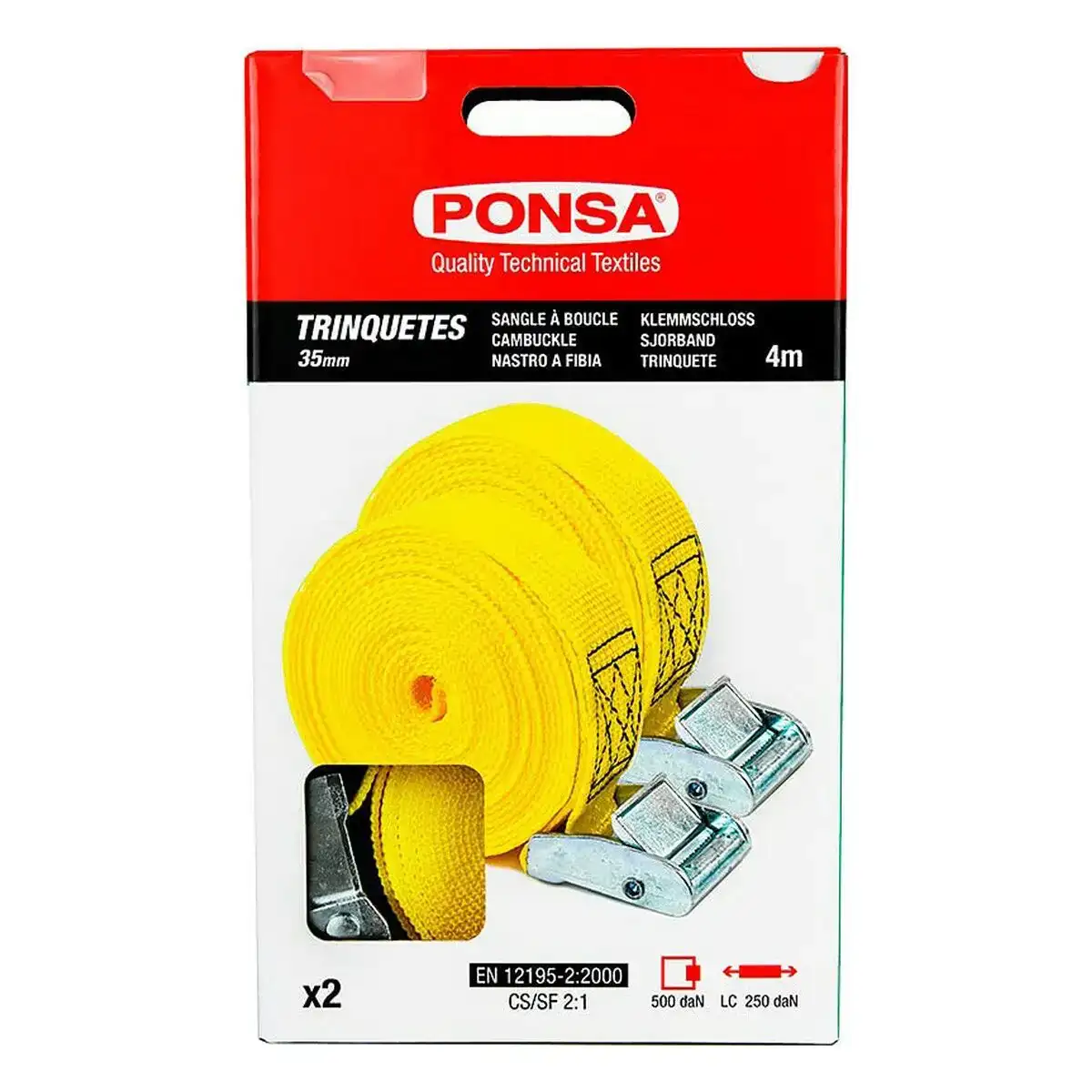 Cliquet ponsa 027 048 035 108 jaune 35 mm x 4 m 2 unites_1595. DIAYTAR COTE D'IVOIRE - L'Univers du Choix et de l'Authenticité. Explorez notre catalogue et découvrez des articles qui incarnent le patrimoine du Côte d'Ivoire et la modernité du monde.