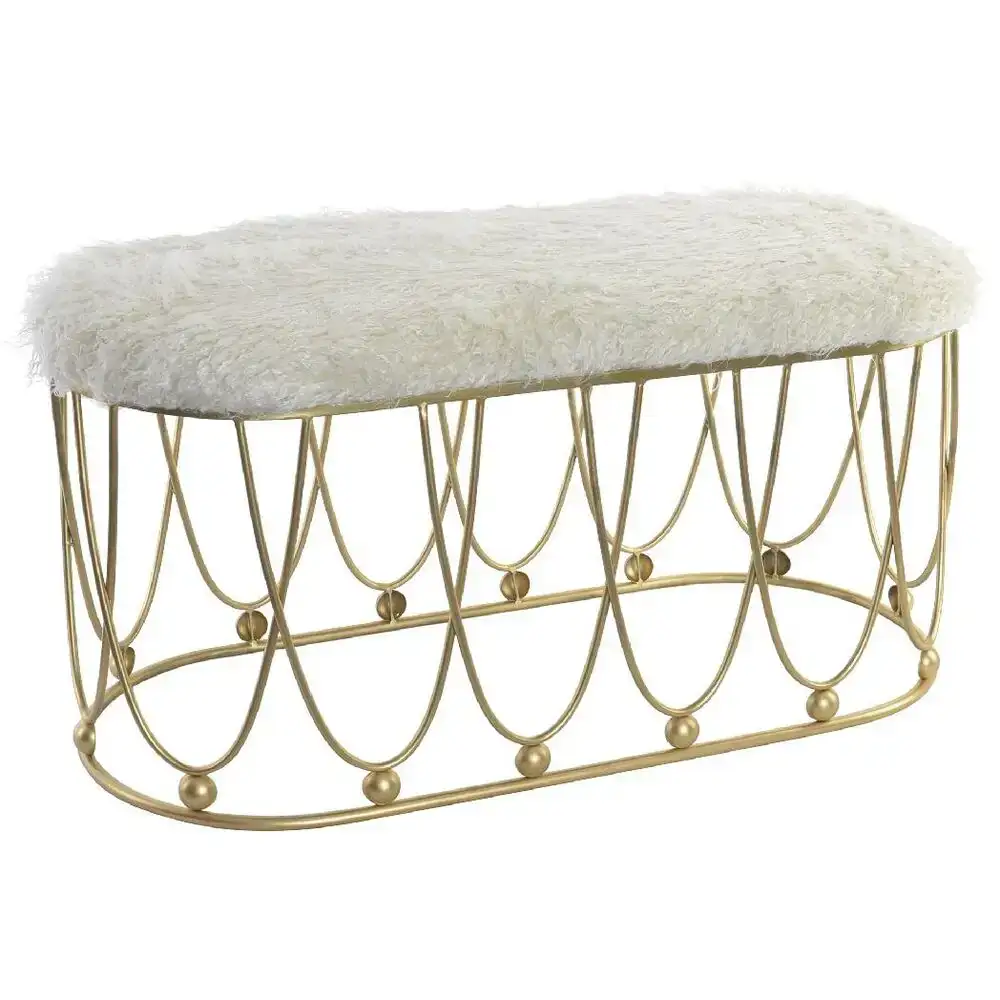 Coffre de rangement dkd home decor dore metal polyester velours blanc 91 x 40 x 46 cm _2108. Entrez dans le Monde de DIAYTAR COTE D'IVOIRE - Où Chaque Article Raconte une Histoire Unique. Explorez notre boutique en ligne pour dénicher des trésors qui incarnent l'âme du Côte d'Ivoire.
