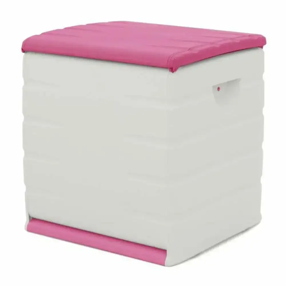 Coffre plastiken 60 x 61 x 53 cm beige fuchsia plastique_3172. DIAYTAR COTE D'IVOIRE - Où Choisir Devient un Plaisir. Découvrez notre boutique en ligne et choisissez parmi une variété de produits qui satisferont tous vos besoins.