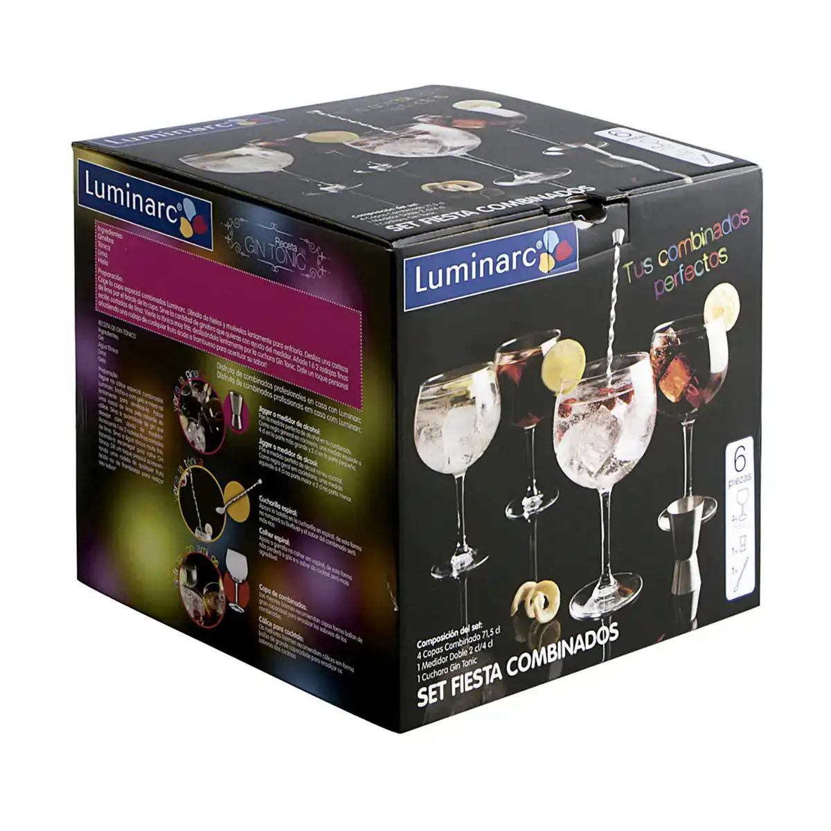 Coffret cocktail luminarc multicouleur verre 6 pieces_3534. DIAYTAR COTE D'IVOIRE - Là où Chaque Produit est une Trouvaille Unique. Découvrez notre boutique en ligne et trouvez des articles qui vous distinguent par leur originalité.