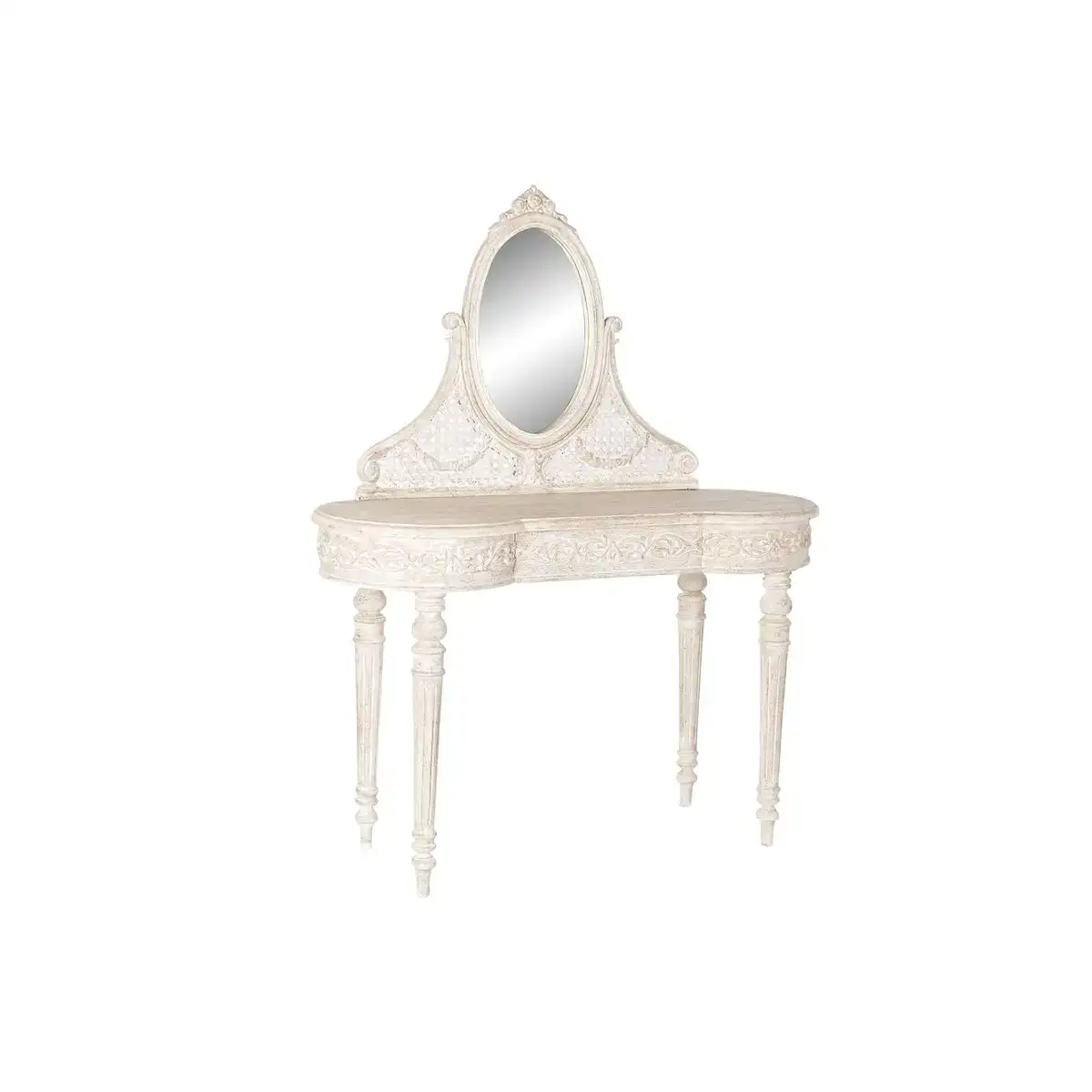 Coiffeuse dkd home decor 114 x 44 x 141 cm blanc beige bois de manguier bois mdf_5812. DIAYTAR COTE D'IVOIRE - L'Équilibre Parfait entre Tradition et Modernité. Explorez notre collection pour trouver des produits qui incarnent la culture et la contemporanéité du Côte d'Ivoire.