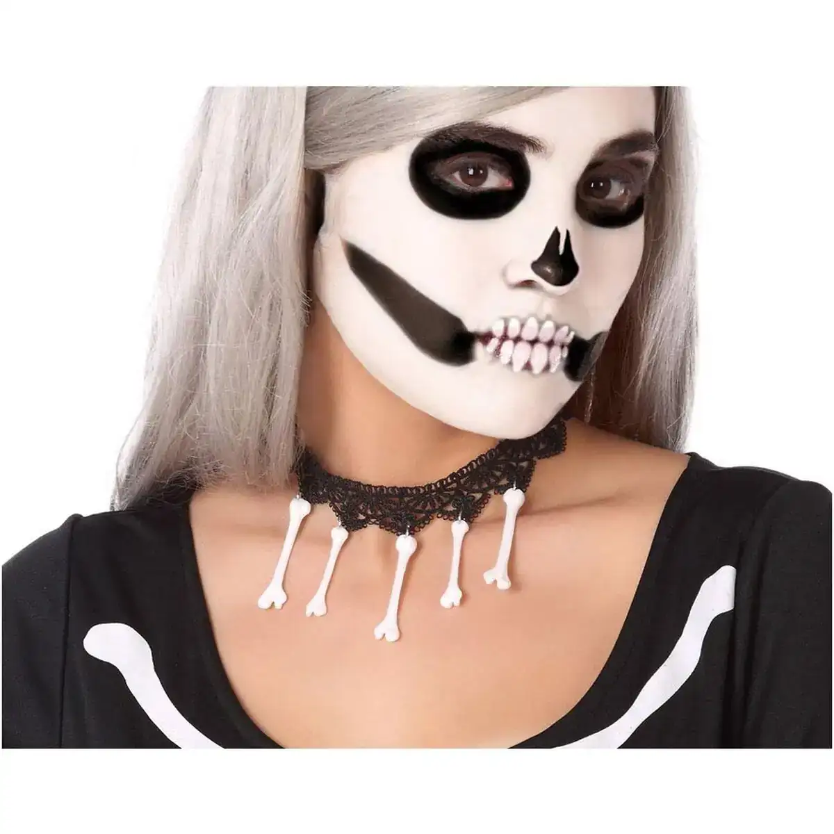 Collier blanc halloween os_6791. Entrez dans DIAYTAR COTE D'IVOIRE - Où Chaque Détail Compte. Explorez notre boutique en ligne pour trouver des produits de haute qualité, soigneusement choisis pour répondre à vos besoins et vos désirs.