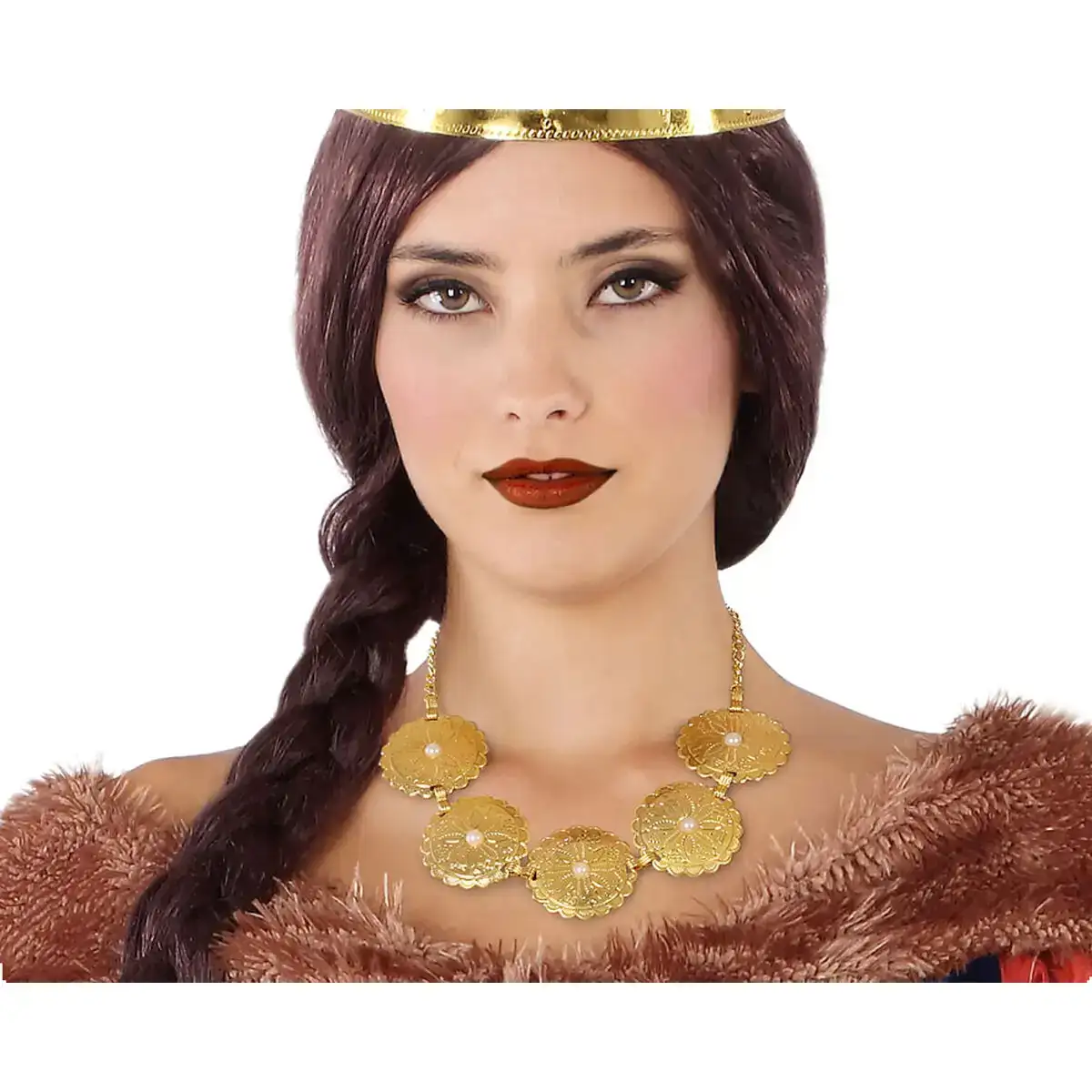 Collier dore reine accessoire de costumes_2567. DIAYTAR COTE D'IVOIRE - Votre Destination pour un Shopping Inégalé. Naviguez à travers notre sélection minutieuse pour trouver des produits qui répondent à tous vos besoins.
