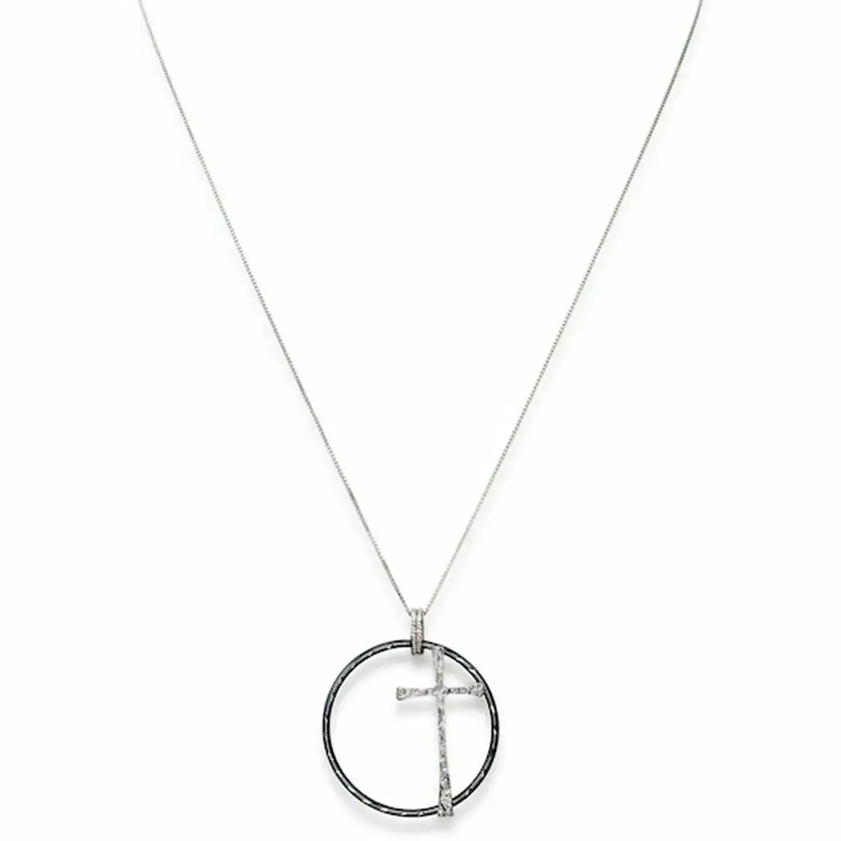 Collier femme amen croce cerchio nero_8442. DIAYTAR COTE D'IVOIRE - Où Choisir est une Célébration. Découvrez notre sélection de produits qui représentent la diversité et la joie du Côte d'Ivoire, à chaque étape de votre vie.