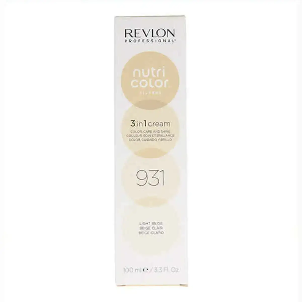 Coloration permanente en creme revlon nutri color 3 en 1 931 light beige 100 ml _1839. DIAYTAR COTE D'IVOIRE - Où Choisir est une Découverte. Parcourez notre catalogue et trouvez des articles qui éveillent votre curiosité et enrichissent votre expérience shopping.