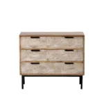 Commode 100 x 40 5 x 85 cm naturel metal bois blanc_9812. Bienvenue sur DIAYTAR COTE D'IVOIRE - Où Choisir est un Voyage Sensoriel. Plongez dans notre catalogue et trouvez des produits qui éveillent vos sens et embellissent votre quotidien.
