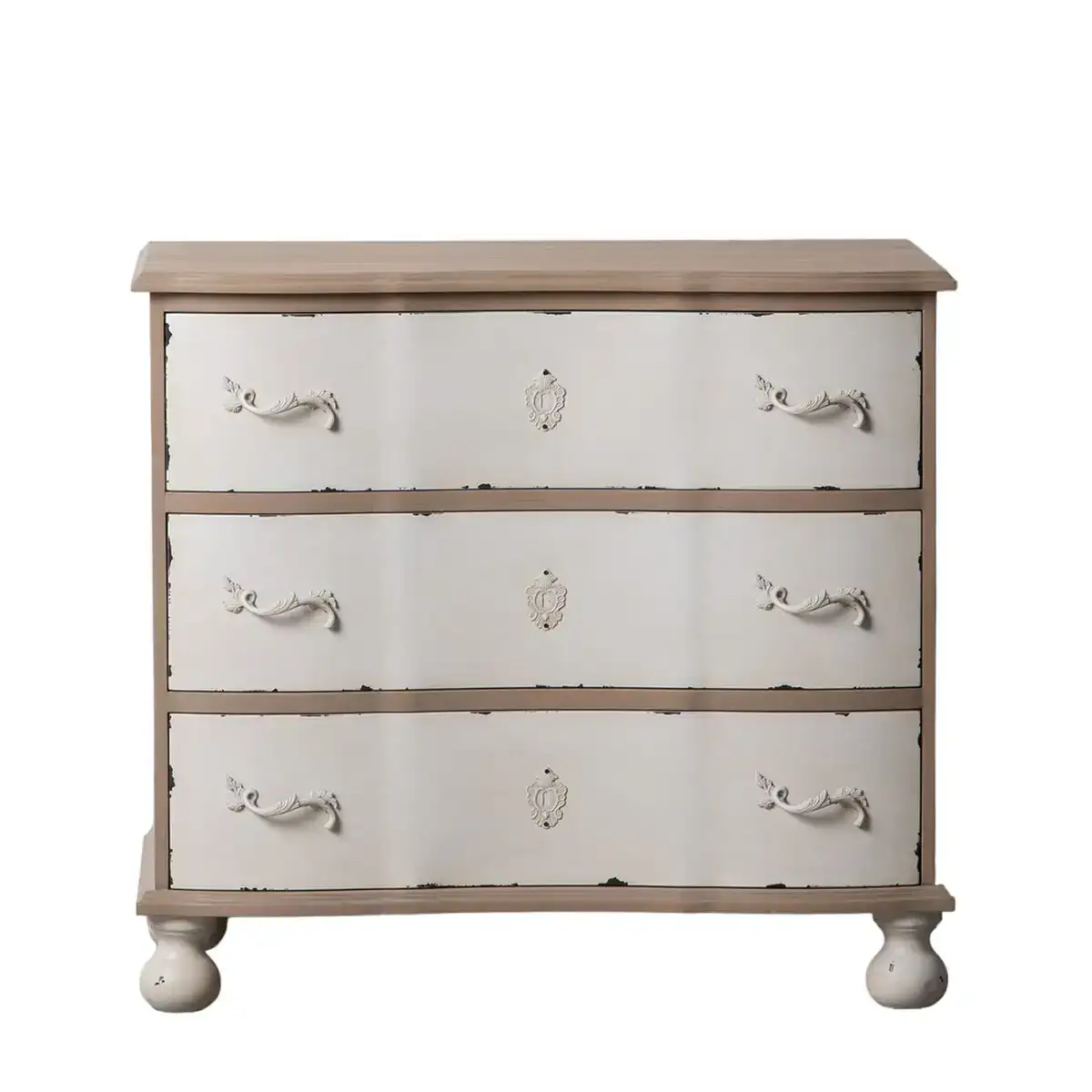 Commode 90 x 48 x 82 cm naturel blanc bois d epicea_8030. DIAYTAR COTE D'IVOIRE - L'Art de Choisir, l'Art de Se Distinquer. Naviguez à travers notre catalogue et choisissez des produits qui ajoutent une note d'élégance à votre style unique.
