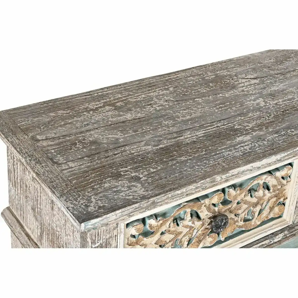 Commode dkd home decor blanc turquoise bois oriental 99 x 38 x 91 cm_6181. Bienvenue sur DIAYTAR COTE D'IVOIRE - Votre Galerie Shopping Personnalisée. Découvrez un monde de produits diversifiés qui expriment votre style unique et votre passion pour la qualité.