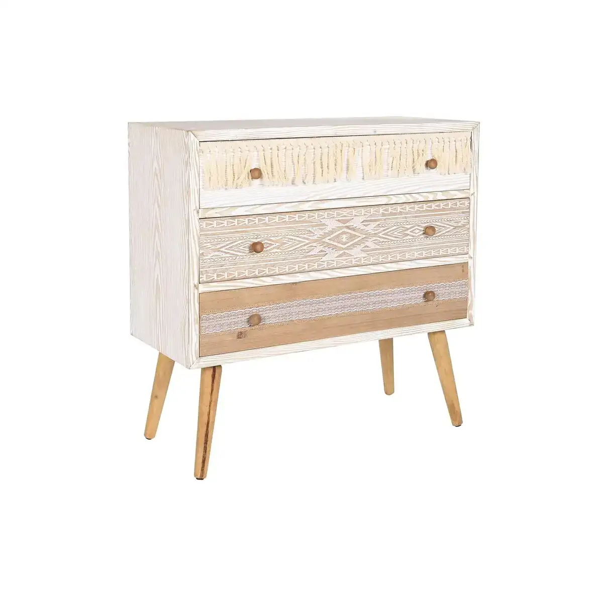 Commode dkd home decor sapin naturel coton blanc 80 x 35 x 80 cm _6171. DIAYTAR COTE D'IVOIRE - Où Choisir est un Acte d'Amour pour le Côte d'Ivoire. Explorez notre boutique en ligne et choisissez des articles qui célèbrent la culture et l'artisanat du pays.