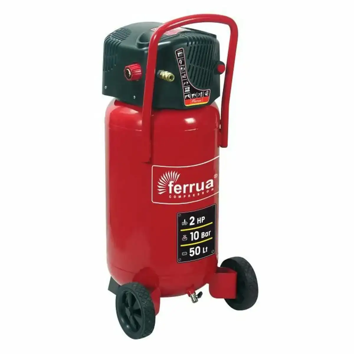 Compresseur d air ferrua 425089 vertical 1500 w 10 bar 50 l_4839. DIAYTAR COTE D'IVOIRE - Où Choisir est un Acte de Création. Naviguez à travers notre plateforme et choisissez des produits qui complètent votre histoire personnelle.