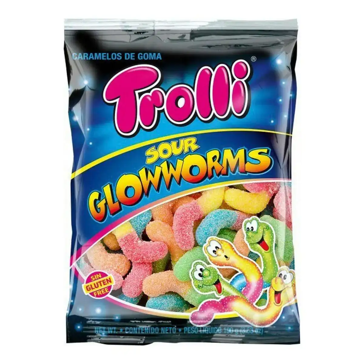 Confiseries trolli glowworms 100 g _8613. DIAYTAR COTE D'IVOIRE - L'Art de Vivre l'Excellence au Quotidien. Explorez notre gamme et choisissez des produits qui ajoutent une note de prestige à votre vie.