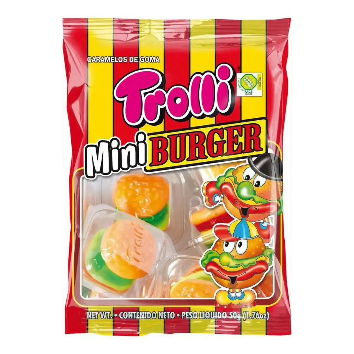 Confiseries trolli mini burger 50 g _5539. DIAYTAR COTE D'IVOIRE - Où Chaque Détail Fait la Différence. Parcourez notre sélection soignée et choisissez des articles qui rehaussent votre quotidien, du fonctionnel à l'esthétique.