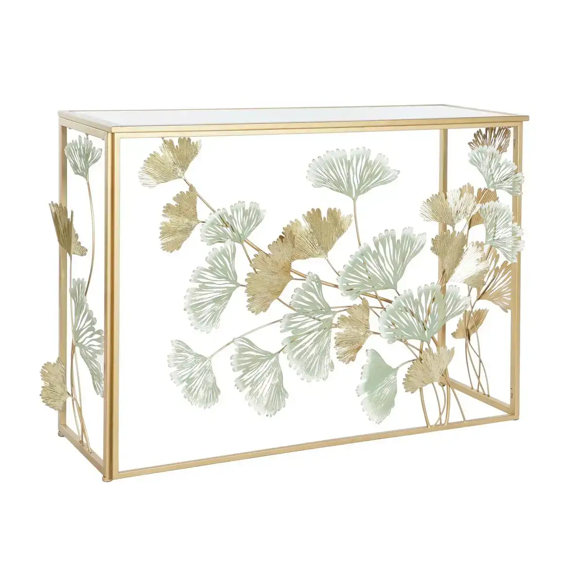 Console dkd home decor 108 x 36 x 80 cm miroir dore metal vert_8020. DIAYTAR COTE D'IVOIRE - Là où Choisir est une Affirmation de Style. Naviguez à travers notre boutique en ligne et choisissez des produits qui vous distinguent et vous valorisent.