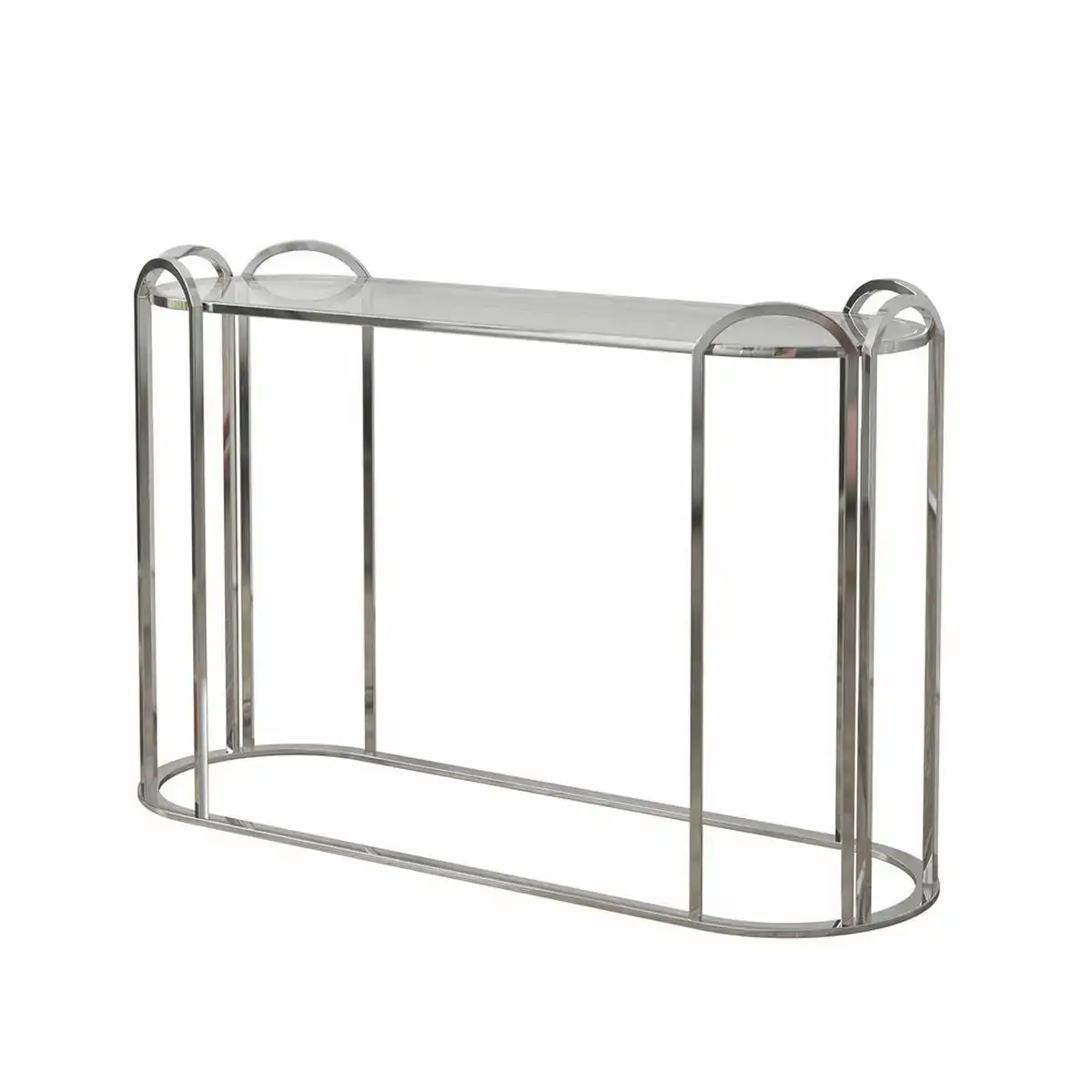 Console dkd home decor 115 5 x 36 5 x 78 cm verre argente metal_9413. DIAYTAR COTE D'IVOIRE - Votre Passage vers l'Éclat et la Beauté. Explorez notre boutique en ligne et trouvez des produits qui subliment votre apparence et votre espace.