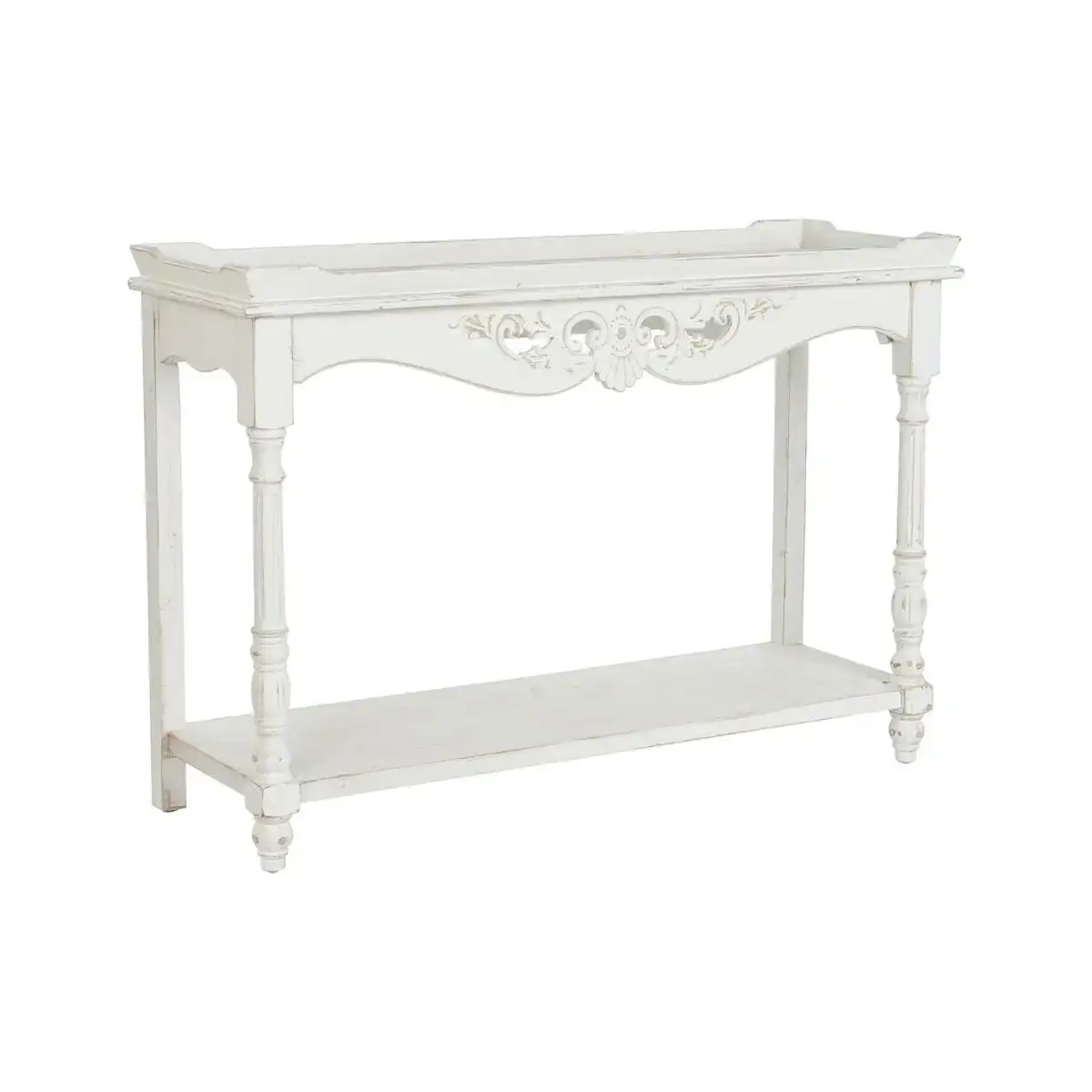 Console dkd home decor 120 x 40 x 84 5 cm sapin blanc bois mdf_1294. DIAYTAR COTE D'IVOIRE - Où Choisir est une Célébration de l'Artisanat. Explorez notre boutique en ligne et choisissez des articles qui incarnent l'art et le savoir-faire du Côte d'Ivoire.