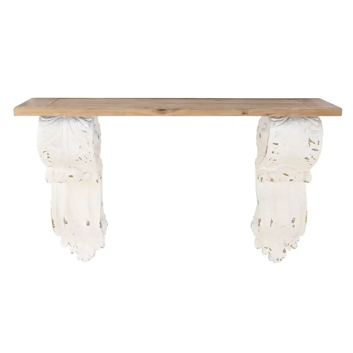 Console dkd home decor 153 x 32 5 x 93 cm sapin marron blanc magnesium_3817. DIAYTAR COTE D'IVOIRE - Votre Portail Vers l'Exclusivité. Explorez notre boutique en ligne pour trouver des produits uniques et exclusifs, conçus pour les amateurs de qualité.