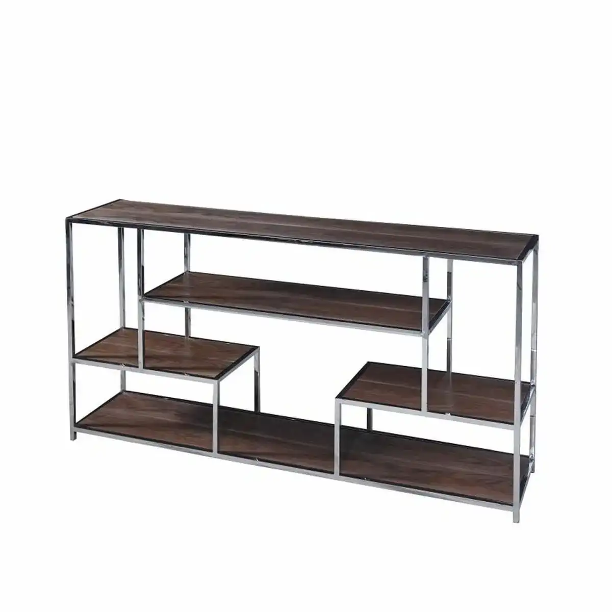 Console dkd home decor 190 x 40 x 96 cm argente acier plastique bois mdf_5582. DIAYTAR COTE D'IVOIRE - Votre Marché Virtuel au Côte d'Ivoire. Parcourez notre boutique en ligne pour trouver des trésors cachés, des articles indispensables du quotidien aux joyaux artistiques.