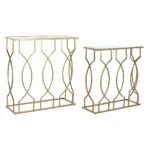 Console dkd home decor 78 x 30 x 82 cm verre dore metal_2872. DIAYTAR COTE D'IVOIRE - Votre Plateforme pour un Shopping Inspiré. Explorez nos offres variées et découvrez des articles qui stimulent votre créativité et embellissent votre vie.