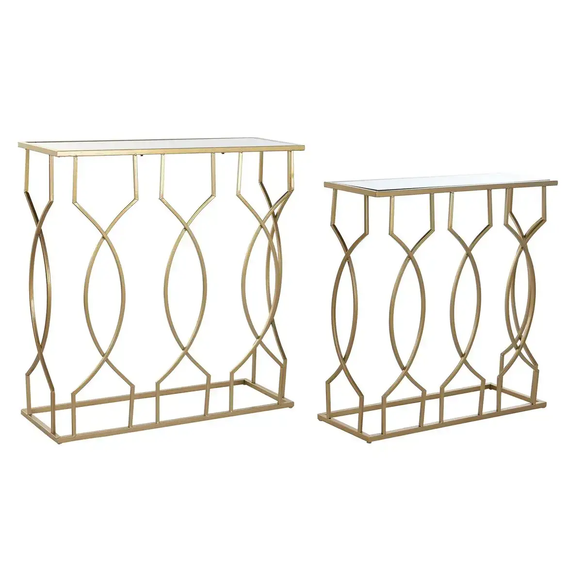 Console dkd home decor 78 x 30 x 82 cm verre dore metal_2872. DIAYTAR COTE D'IVOIRE - Votre Plateforme pour un Shopping Inspiré. Explorez nos offres variées et découvrez des articles qui stimulent votre créativité et embellissent votre vie.