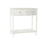 Console dkd home decor 81 x 36 x 85 cm bois blanc_8516. DIAYTAR COTE D'IVOIRE - Votre Marché Virtuel au Côte d'Ivoire. Parcourez notre boutique en ligne pour trouver des trésors cachés, des articles indispensables du quotidien aux joyaux artistiques.