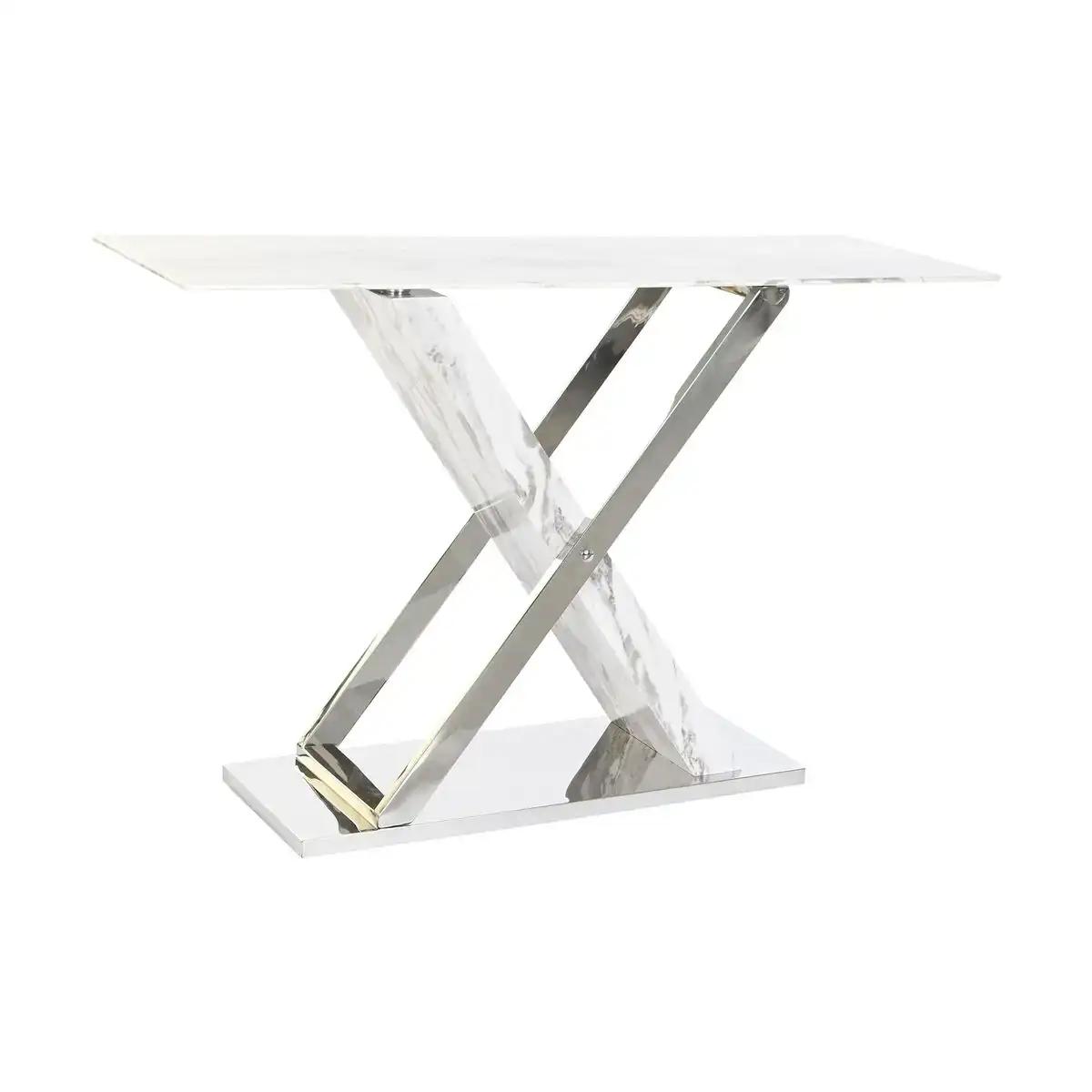 Console dkd home decor argente gris blanc verre acier 120 x 40 x 75 cm _9518. Bienvenue sur DIAYTAR COTE D'IVOIRE - Où Chaque Détail compte. Plongez dans notre univers et choisissez des produits qui ajoutent de l'éclat et de la joie à votre quotidien.