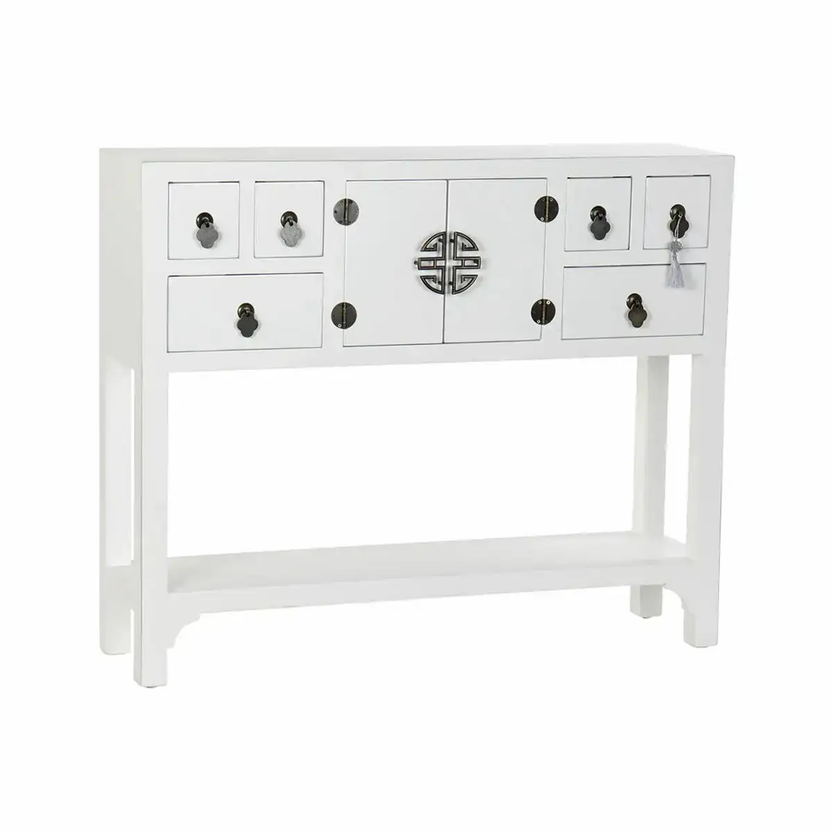 Console dkd home decor blanc argent sapin bois mdf 95 x 24 x 79 cm _8407. DIAYTAR COTE D'IVOIRE - Où Choisir est une Célébration de l'Artisanat. Explorez notre boutique en ligne et choisissez des articles qui incarnent l'art et le savoir-faire du Côte d'Ivoire.