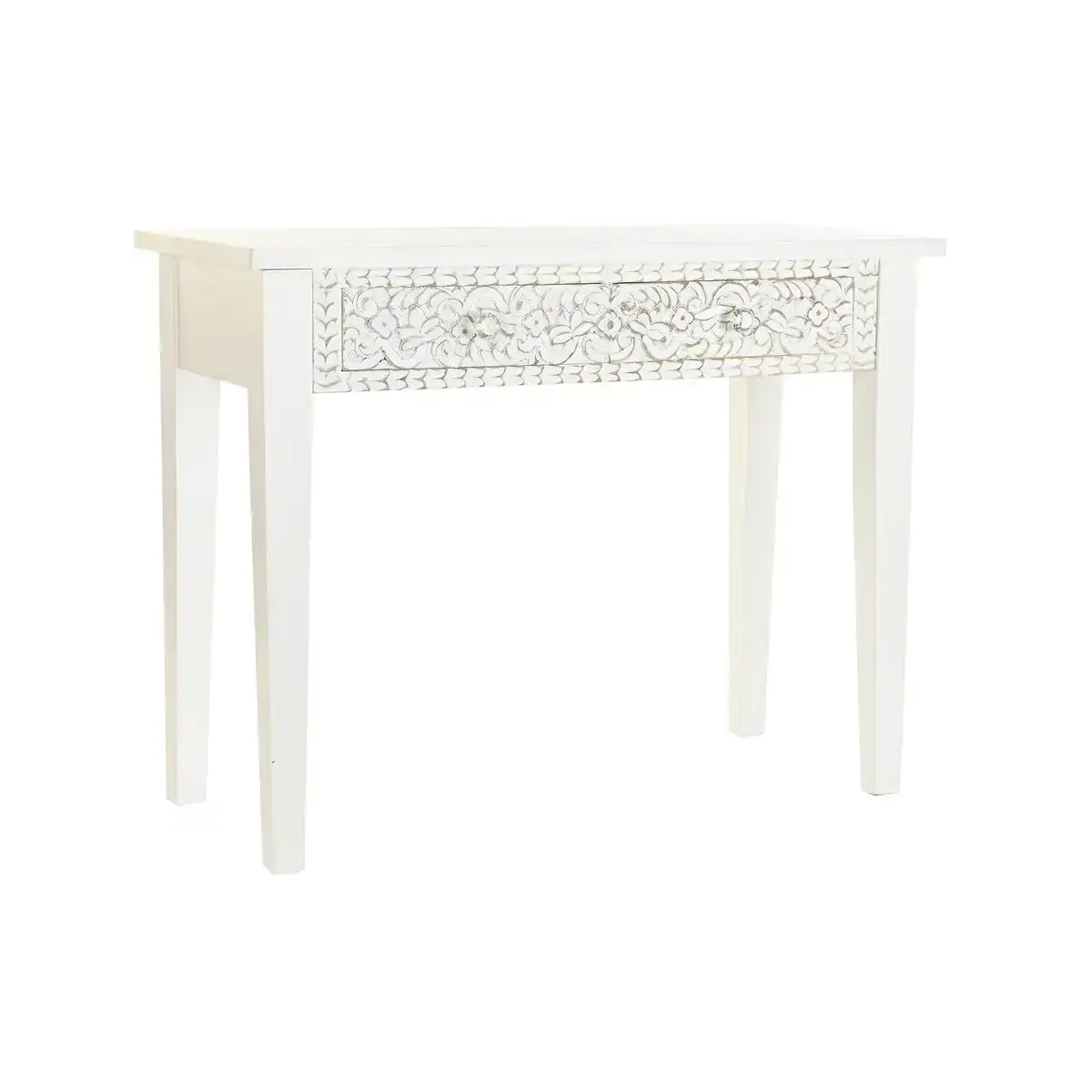 Console dkd home decor blanc bois de manguier 100 x 45 x 78 cm _6044. DIAYTAR COTE D'IVOIRE - Où Chaque Achat Raconte une Histoire. Parcourez notre boutique en ligne pour trouver des articles qui évoquent le savoir-faire et la tradition du Côte d'Ivoire.