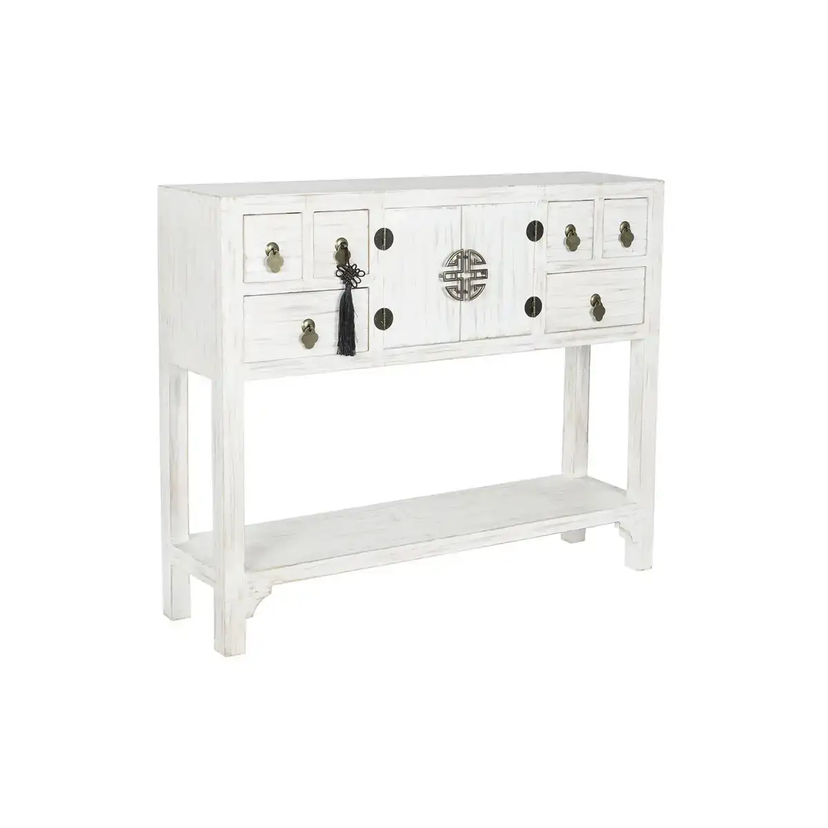 Console dkd home decor blanc naturel sapin bois mdf 95 x 24 x 79 cm_3093. DIAYTAR COTE D'IVOIRE - Où Chaque Produit a son Histoire à Raconter. Parcourez notre catalogue et découvrez des articles qui portent en eux la passion et l'histoire du Côte d'Ivoire.