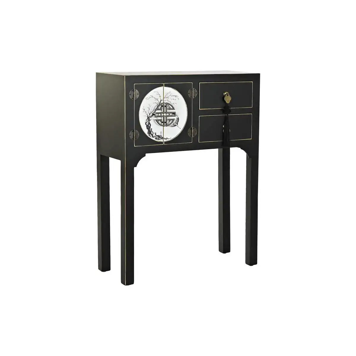 Console dkd home decor blanc noir dore metal sapin bois mdf 63 x 28 x 83 cm_9459. DIAYTAR COTE D'IVOIRE - L'Art de Choisir, l'Art de S'émerveiller. Explorez notre gamme de produits et laissez-vous émerveiller par des créations authentiques et des designs modernes.