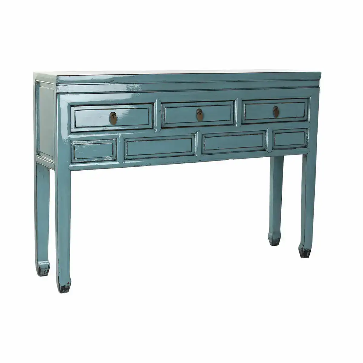 Console dkd home decor bleu turquoise metal 128 x 30 x 88 cm_5436. DIAYTAR COTE D'IVOIRE - Où Chaque Détail Fait la Différence. Parcourez notre sélection soignée et choisissez des articles qui rehaussent votre quotidien, du fonctionnel à l'esthétique.
