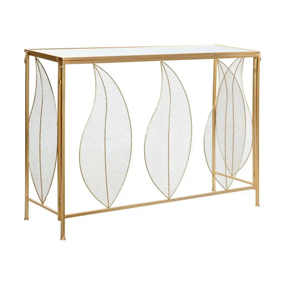 Console dkd home decor miroir dore metal 111 x 32 x 77 cm _9874. DIAYTAR COTE D'IVOIRE - Là où Chaque Produit Évoque une Émotion. Parcourez notre catalogue et choisissez des articles qui vous touchent et qui enrichissent votre expérience.