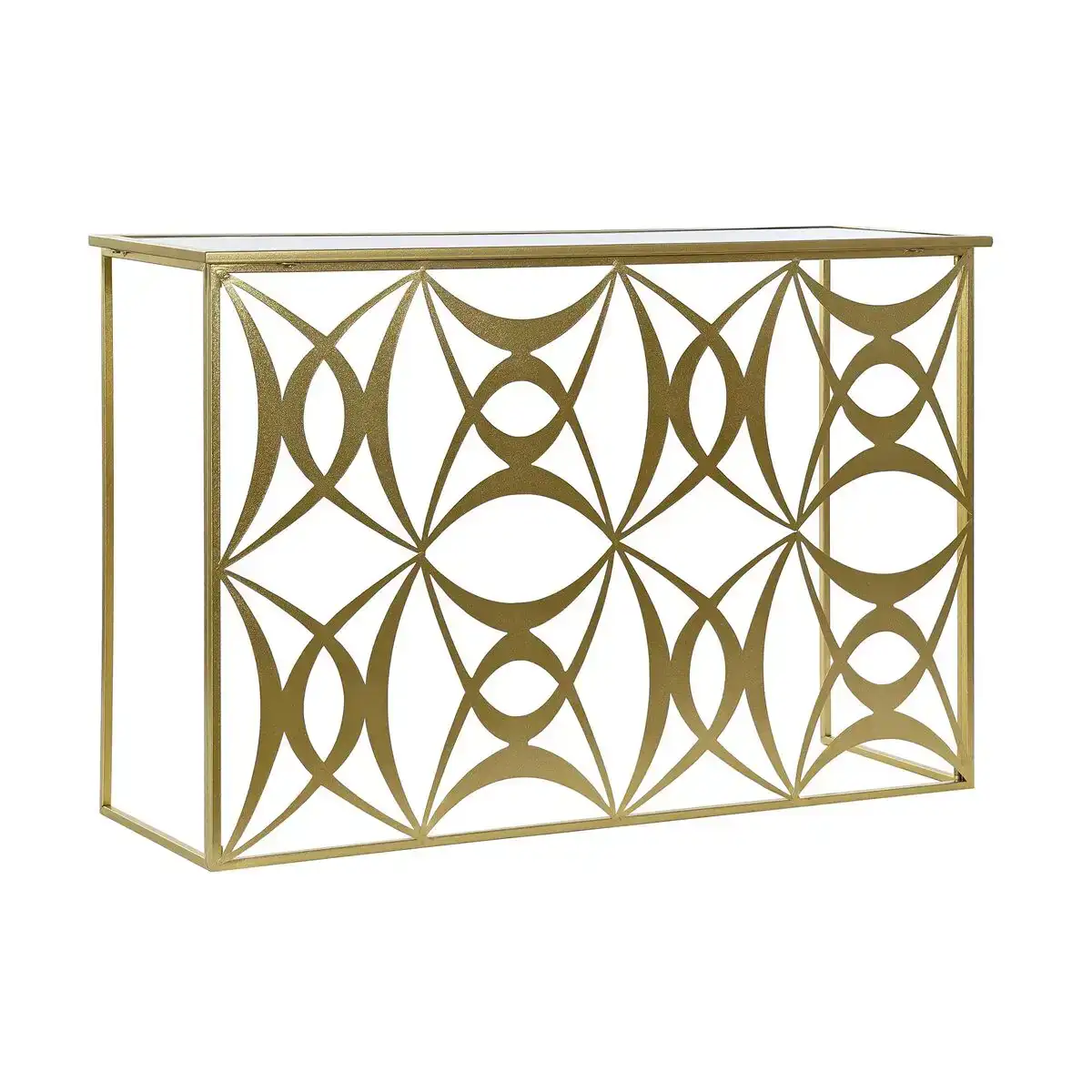 Console dkd home decor miroir dore metal 120 x 40 x 80 cm _1136. DIAYTAR COTE D'IVOIRE - Là où Chaque Produit est une Trouvaille Unique. Découvrez notre boutique en ligne et trouvez des articles qui vous distinguent par leur originalité.