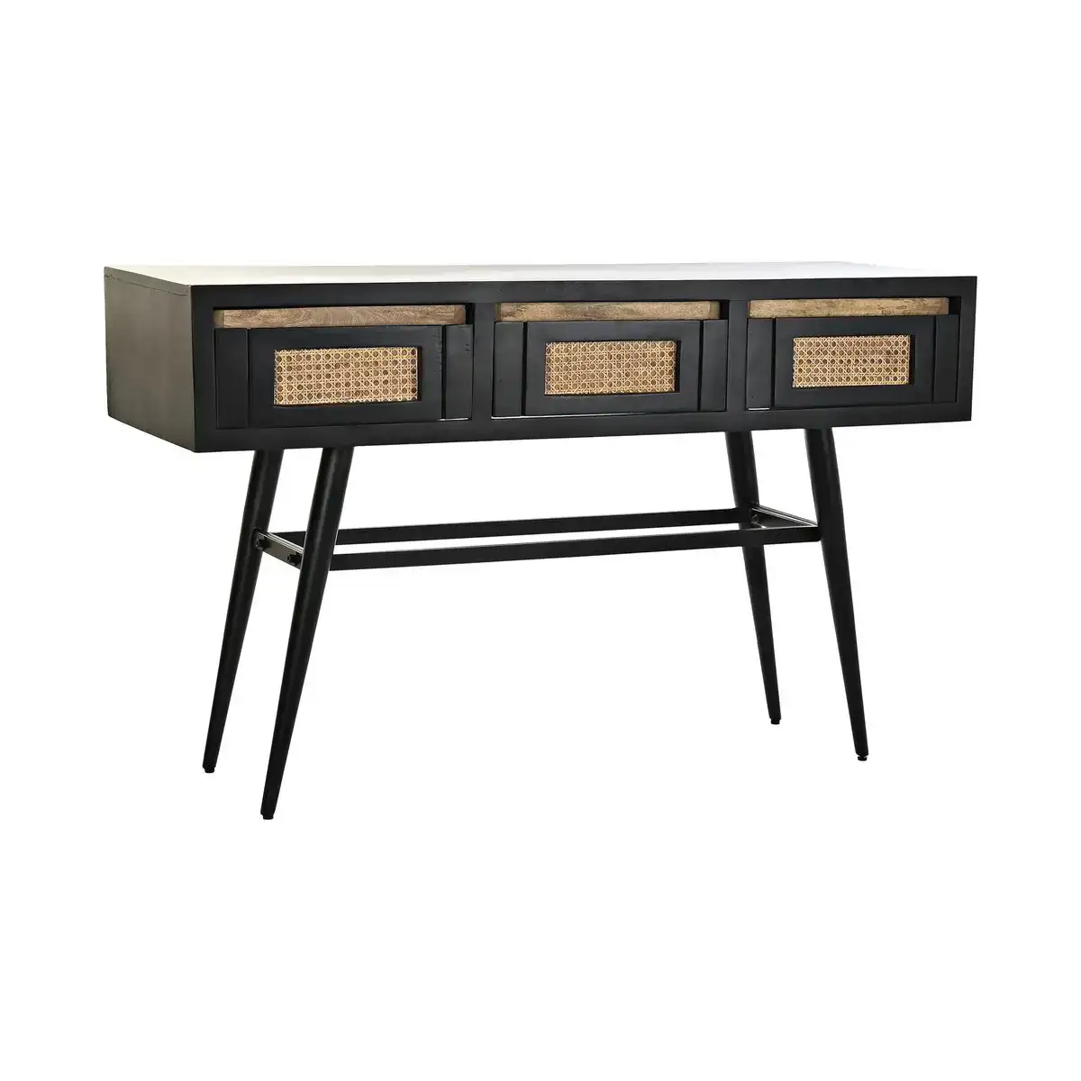 Console dkd home decor naturel noir rotin bois de manguier 125 x 40 x 76 cm _6399. Plongez dans le Monde de DIAYTAR COTE D'IVOIRE - Où Chaque Article Raconte une Histoire. Explorez notre vaste assortiment et choisissez des produits qui vous parlent et reflètent votre style unique.