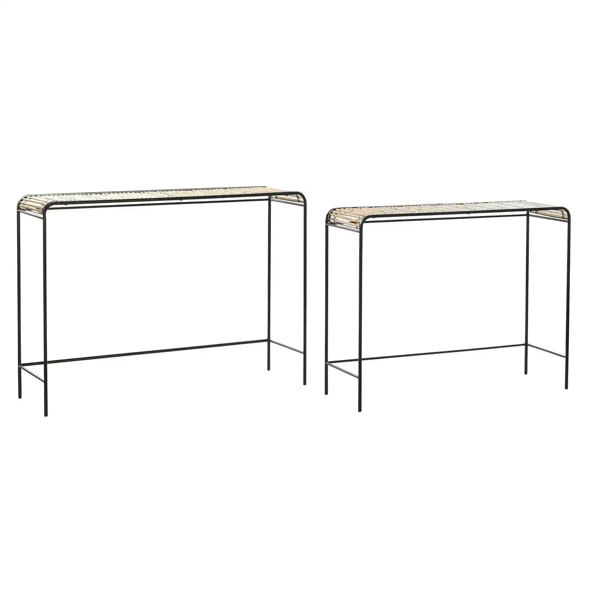 Console dkd home decor noir naturel metal 111 x 32 x 80 cm_3563. DIAYTAR COTE D'IVOIRE - Votre Escapade Shopping Virtuelle. Explorez notre boutique en ligne et dénichez des trésors qui évoquent la culture et le savoir-faire sénégalais, un clic à la fois.