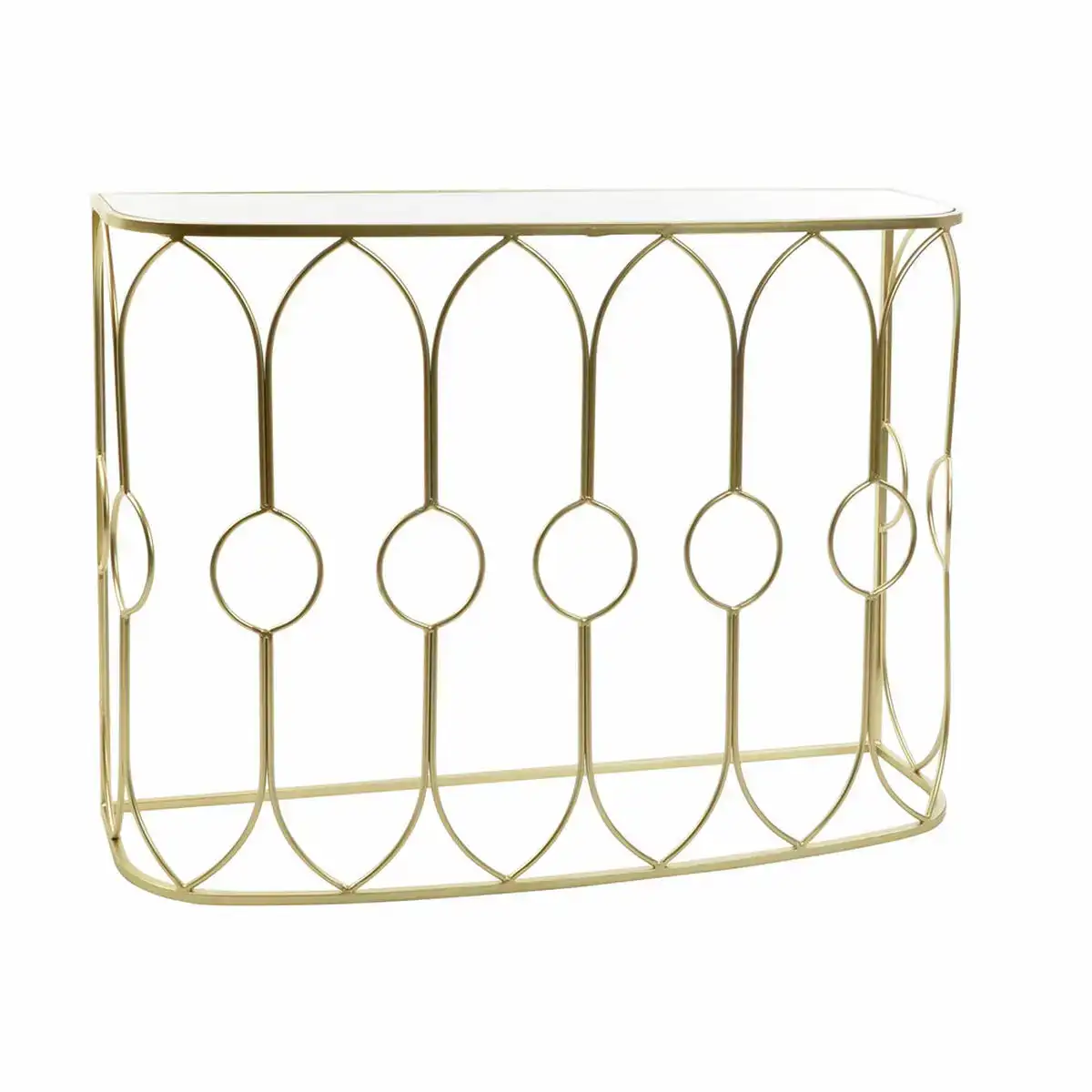 Console dkd home decor or dore metal miroir 106 x 33 x 81 cm_9820. DIAYTAR COTE D'IVOIRE - Votre Destination Shopping Éthique. Parcourez notre gamme et choisissez des articles qui respectent l'environnement et les communautés locales.